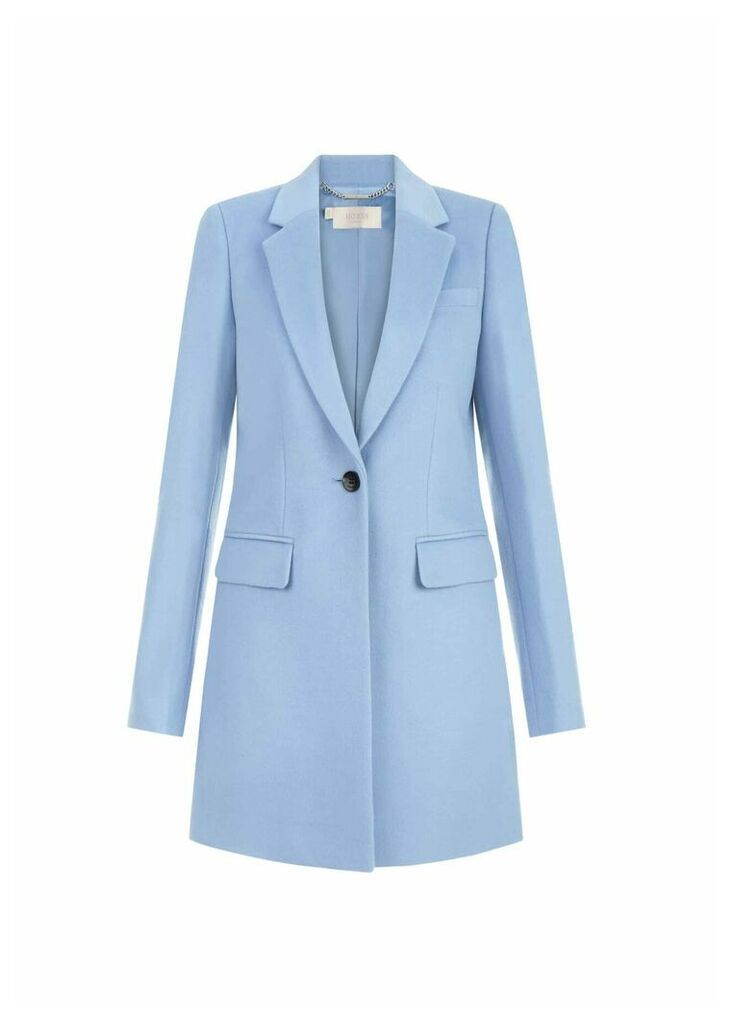 Tia Wool Blend Coat Pale Blue