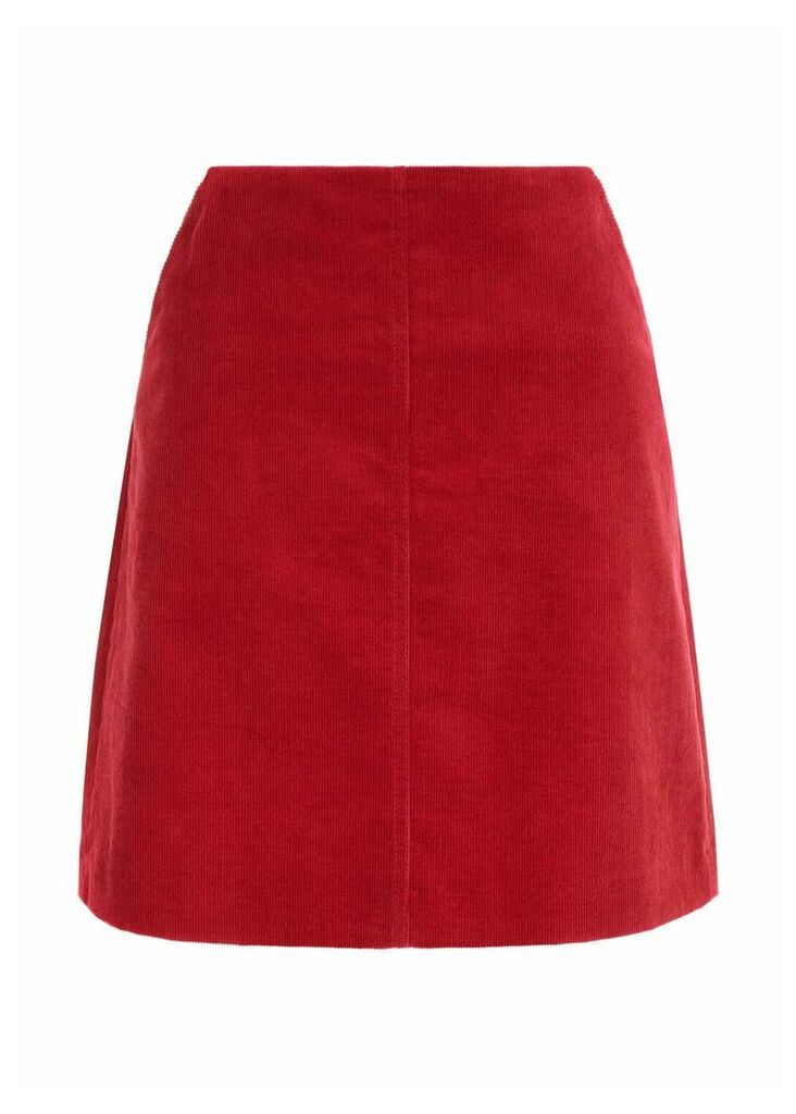 Hannah Corduroy Skirt Red
