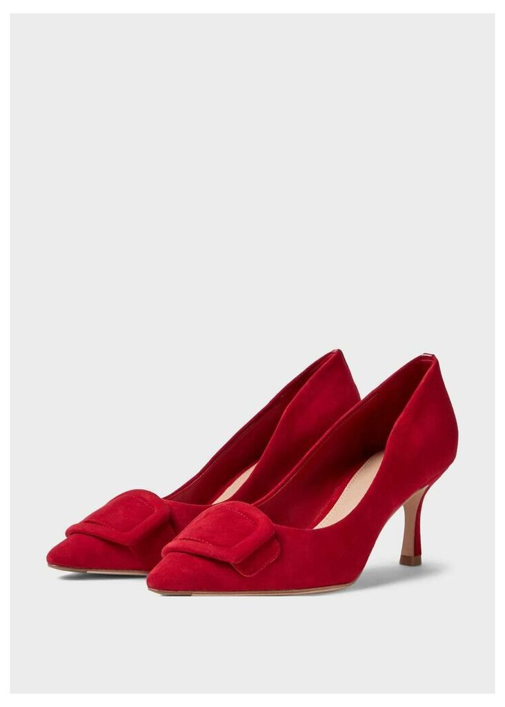 Alison Suede Stiletto Court Shoes Red