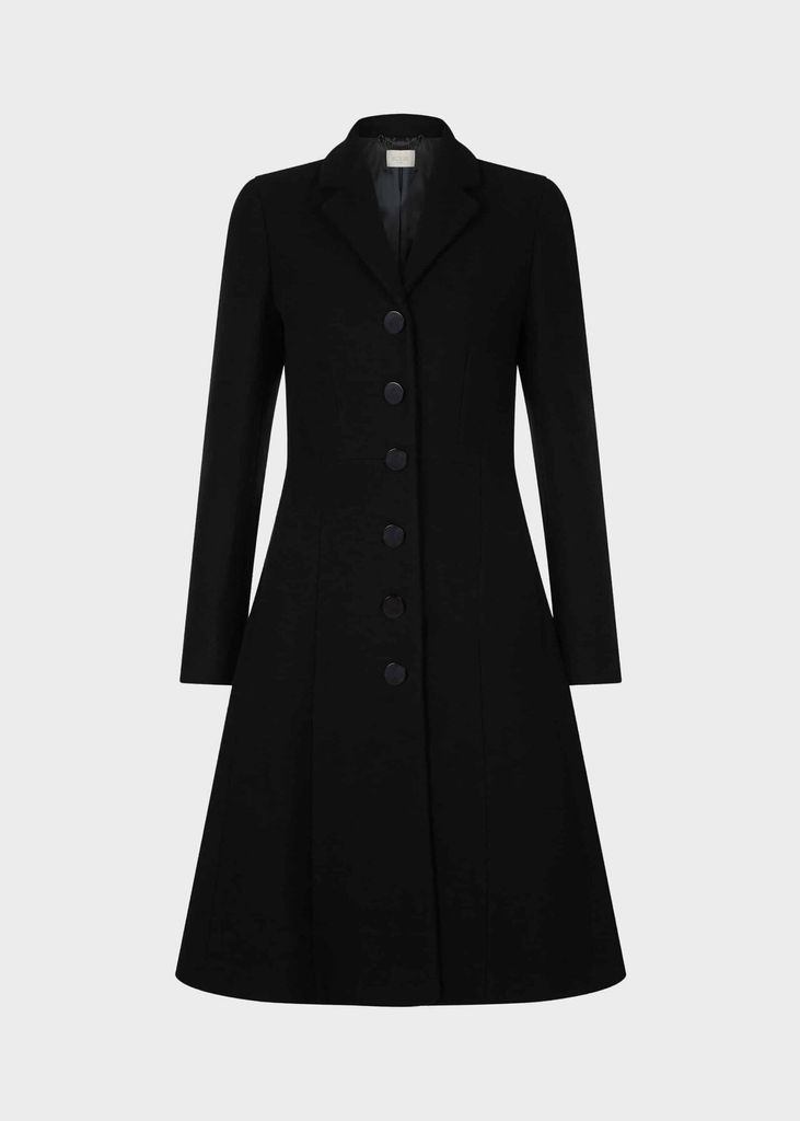 Milly Wool Blend Coat Black