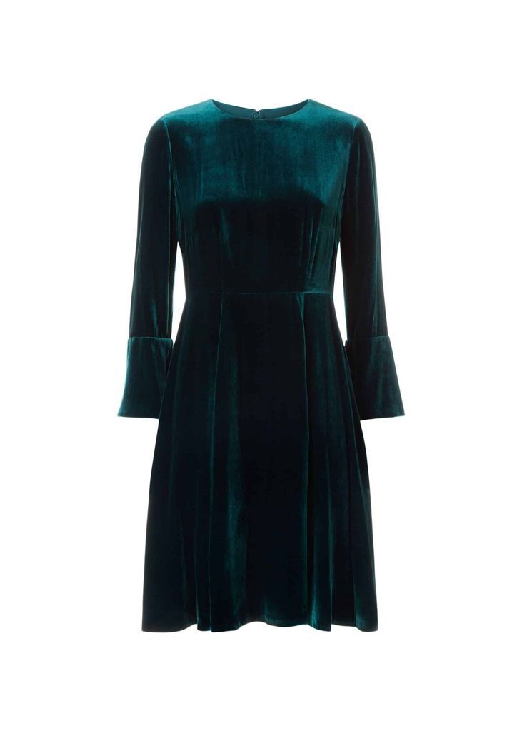 Zinnia Velvet Dress Green