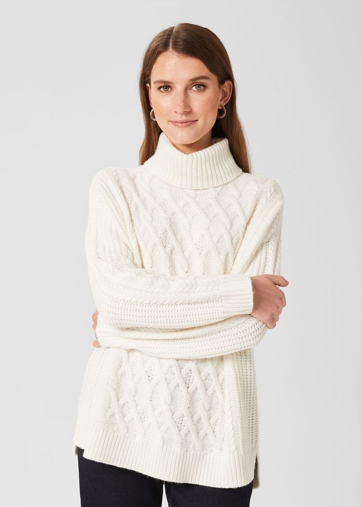 Women's Emmeline Cable Jumper with Alpaca