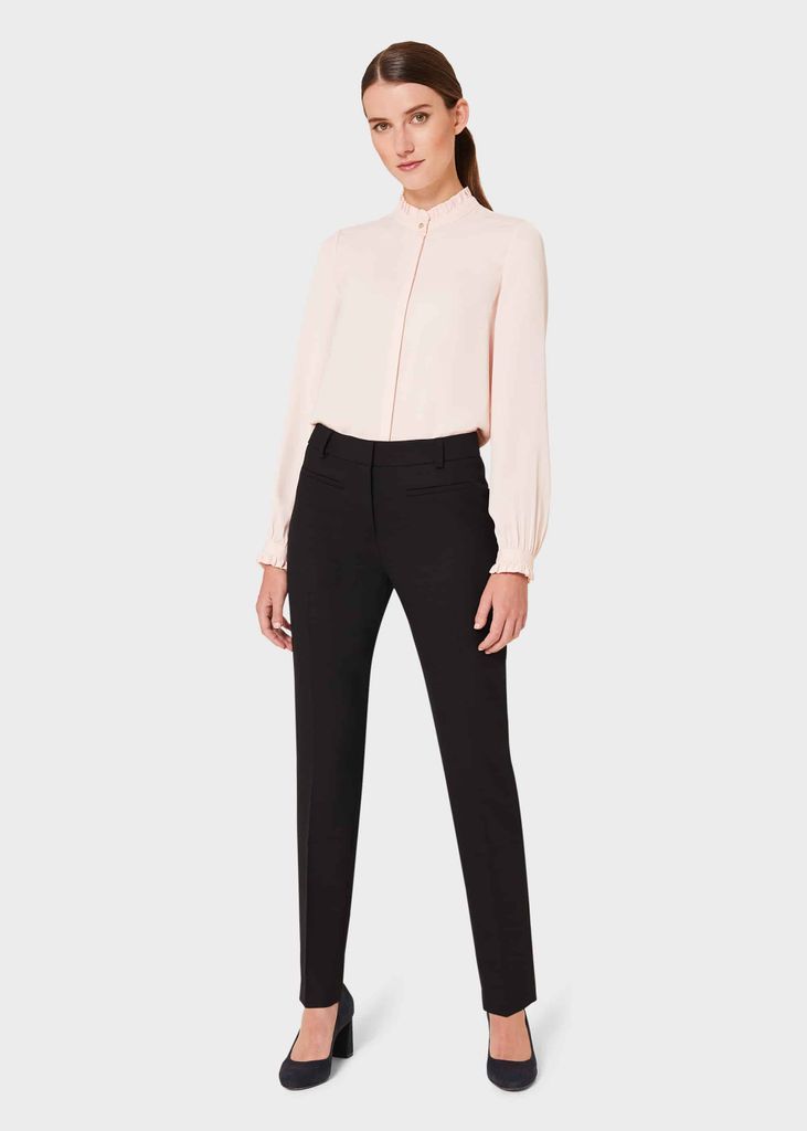 Women's Petite Laurel Wool Blend Tapered trousers With Stretch