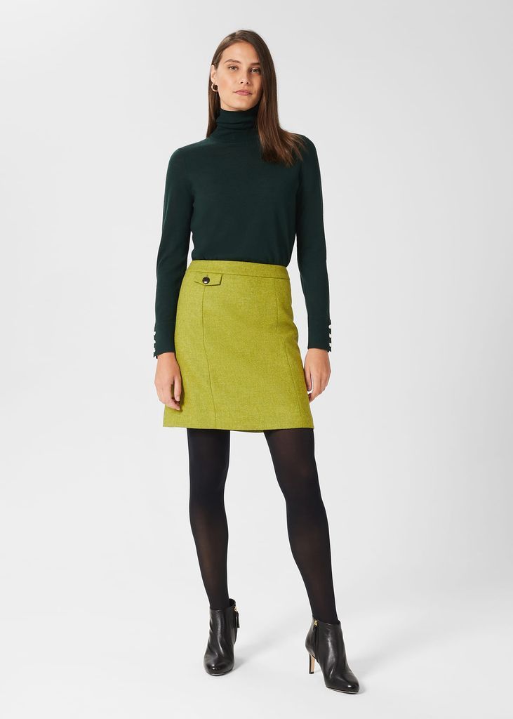 Women's Arianne A Line Wool Skirt