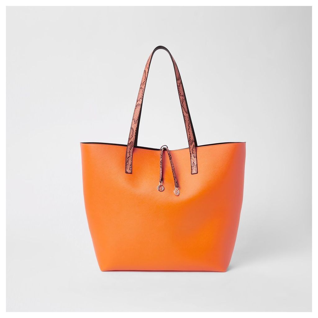 Womens Neon orange beach bag