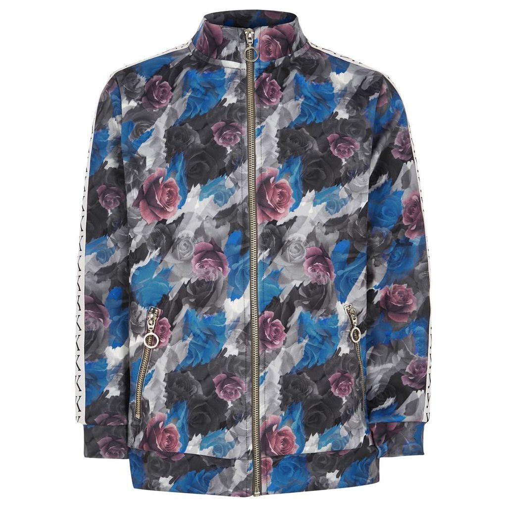 Be Inclusive Grey floral track jacket