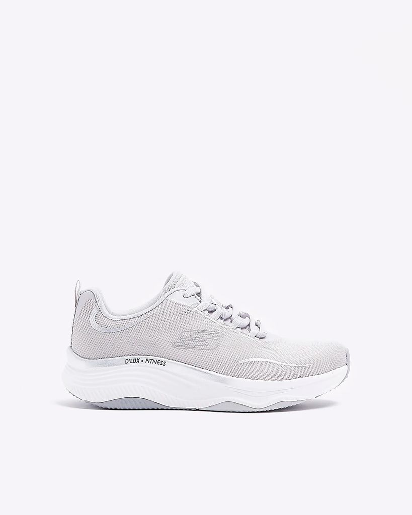 Womens Skechers Grey Pure Glam Trainers