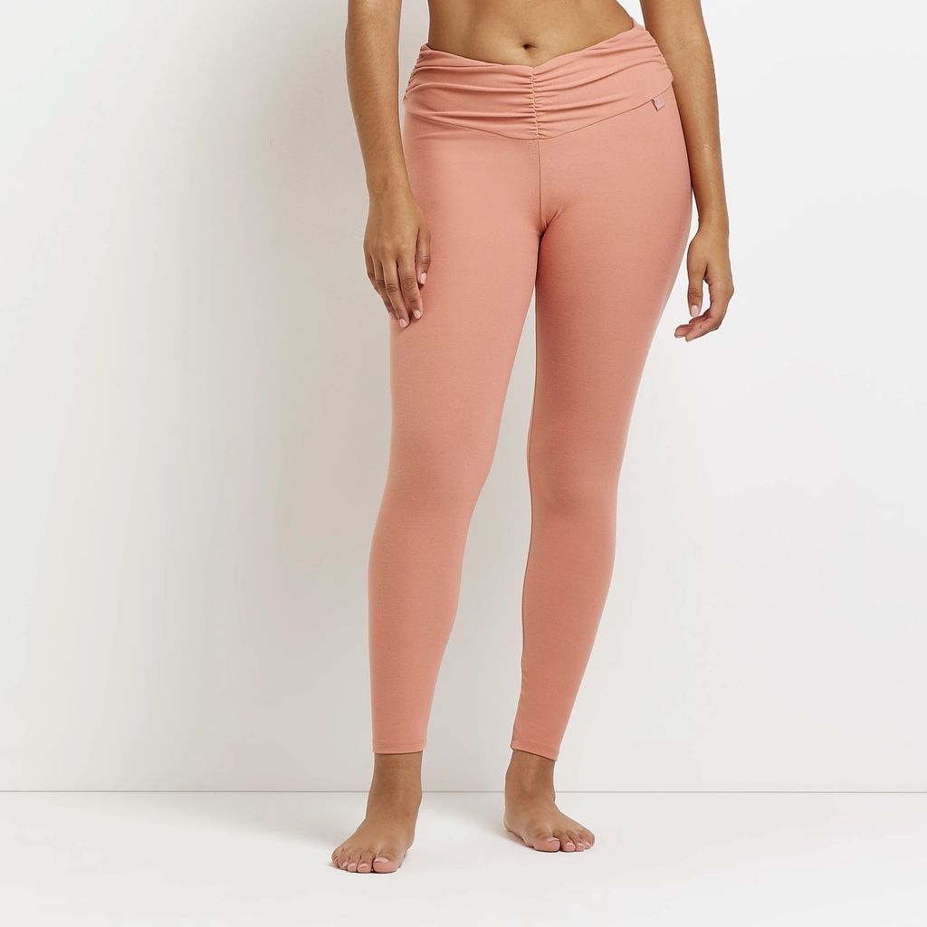 River Island Womens Pink Ruched Leggings