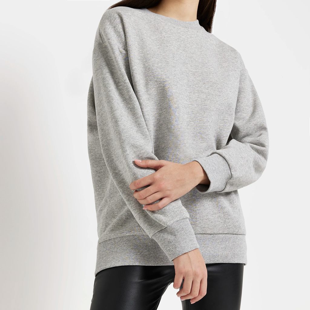 Womens Grey Longline Sweatshirt