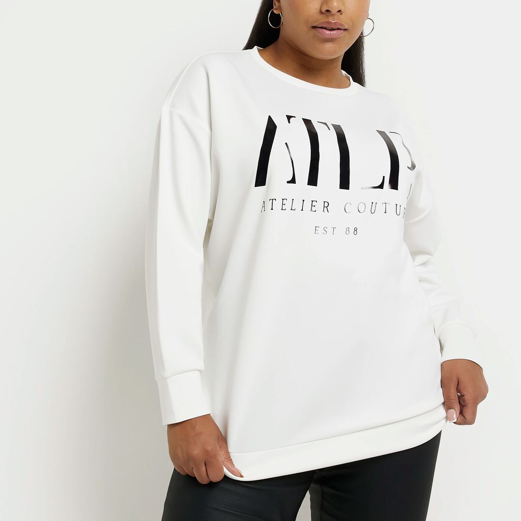 Womens Plus Cream Graphic Sweatshirt