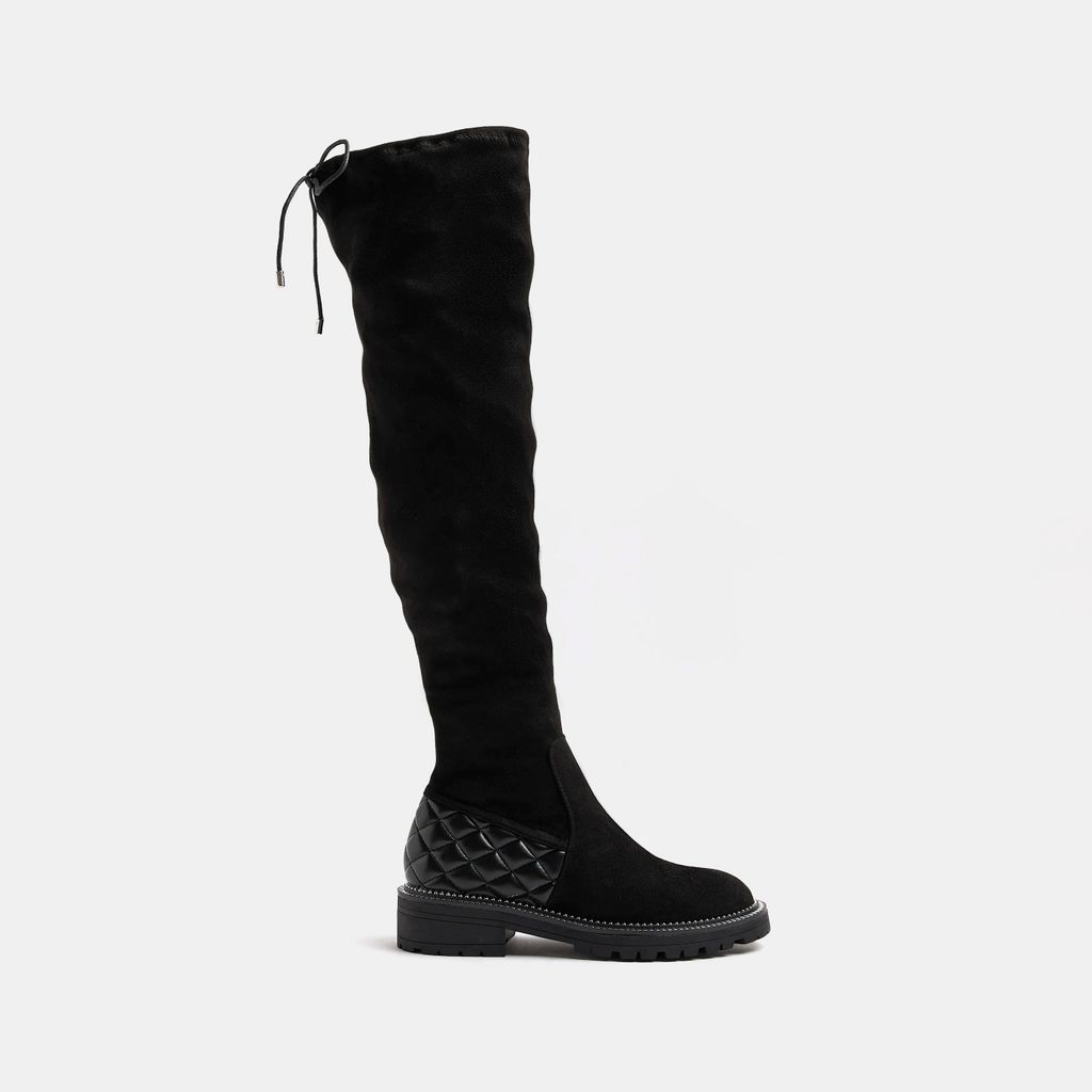 Womens Black Over The Knee High Boots