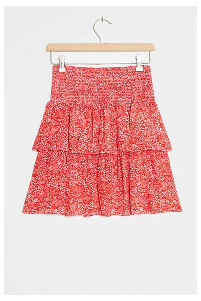 Jennalyn Tiered Mini Skirt - Assorted, Size Xs