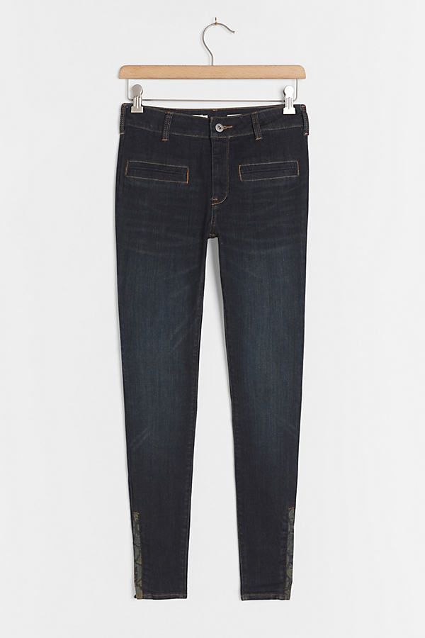 Pilcro High-Rise Ankle-Zip Skinny Jeans