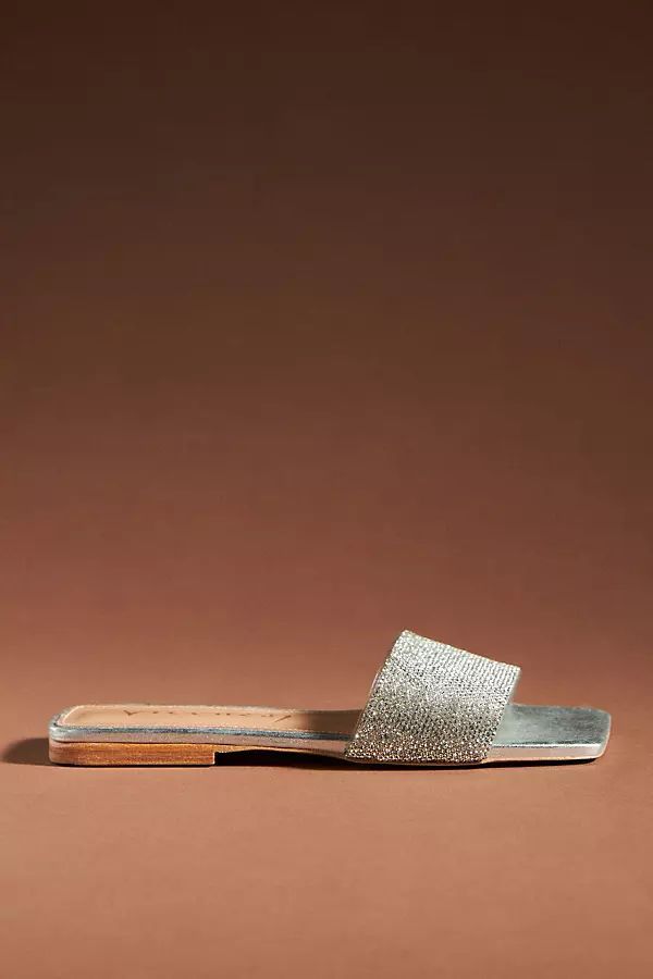 Metallic Slide Sandals