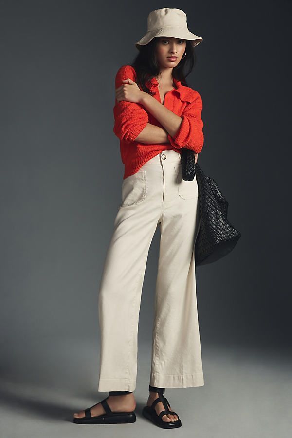 The Colette Cropped Wide-Leg Linen Trousers