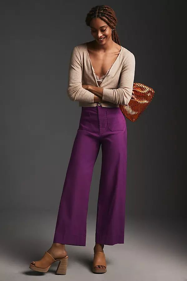 The Colette Cropped Wide-Leg Trousers