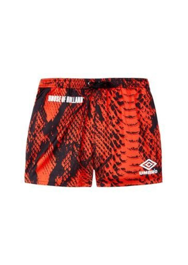 Umbro x House of Holland Snake Print Swim Shorts (Red)