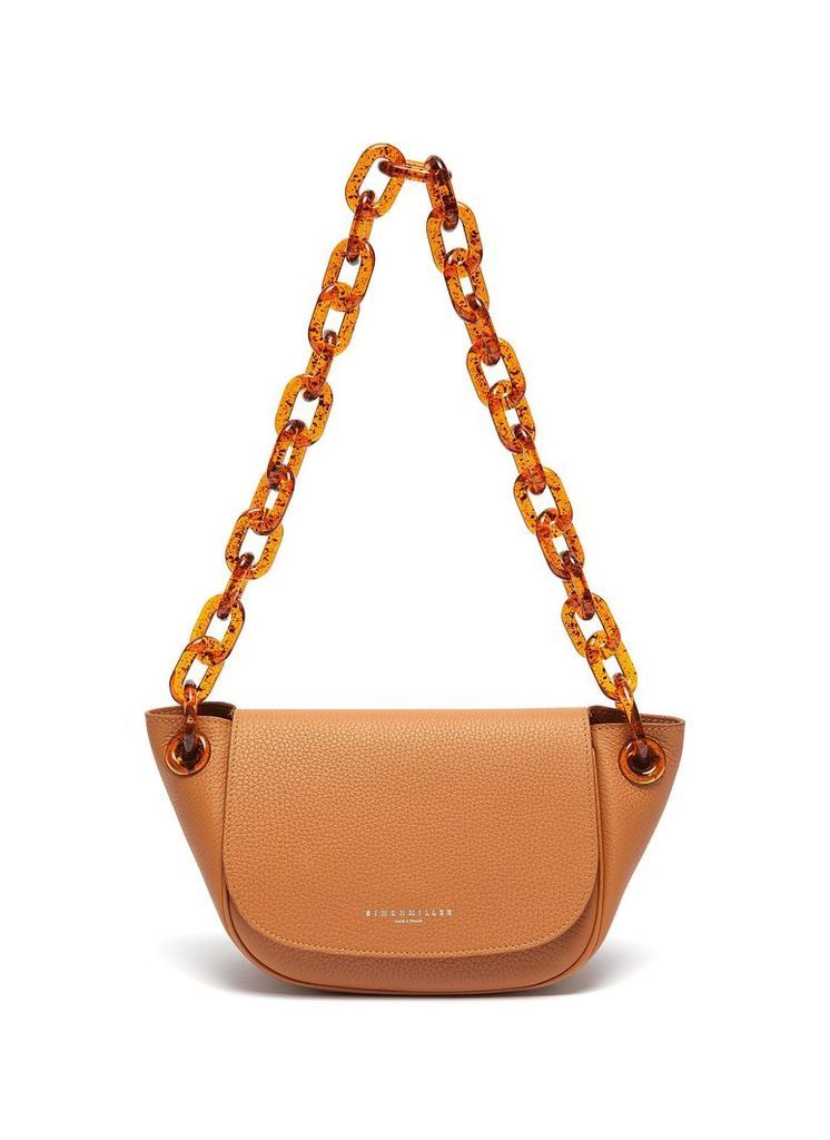 'Bend' chunky chain leather shoulder bag