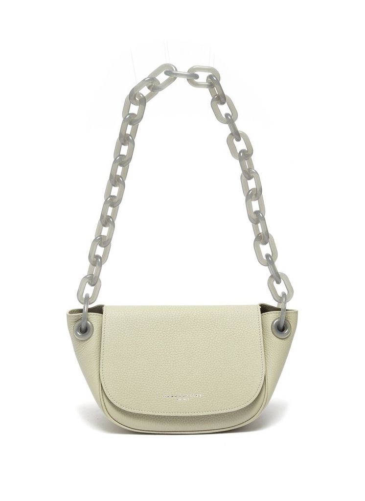 'Bend' chunky chain leather shoulder bag