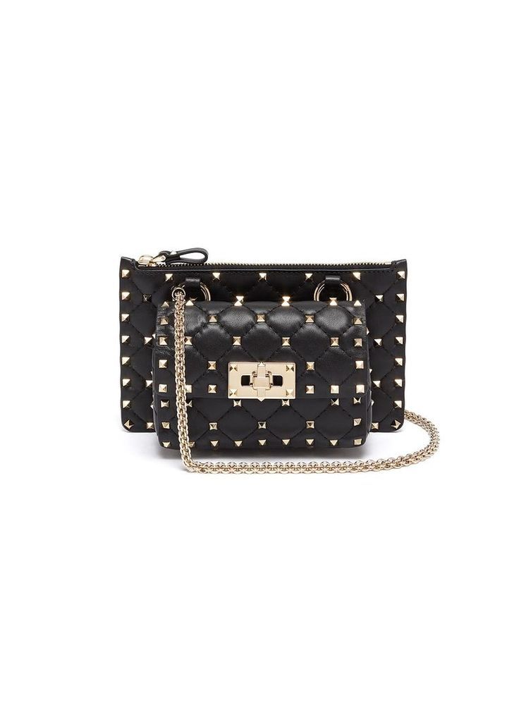 'Rockstud Spike' mini pouch crossbody bag