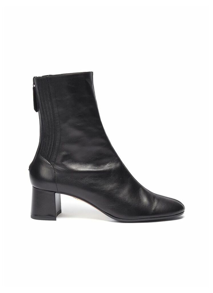 'Saint Honore' panelled leather block heel ankle boots