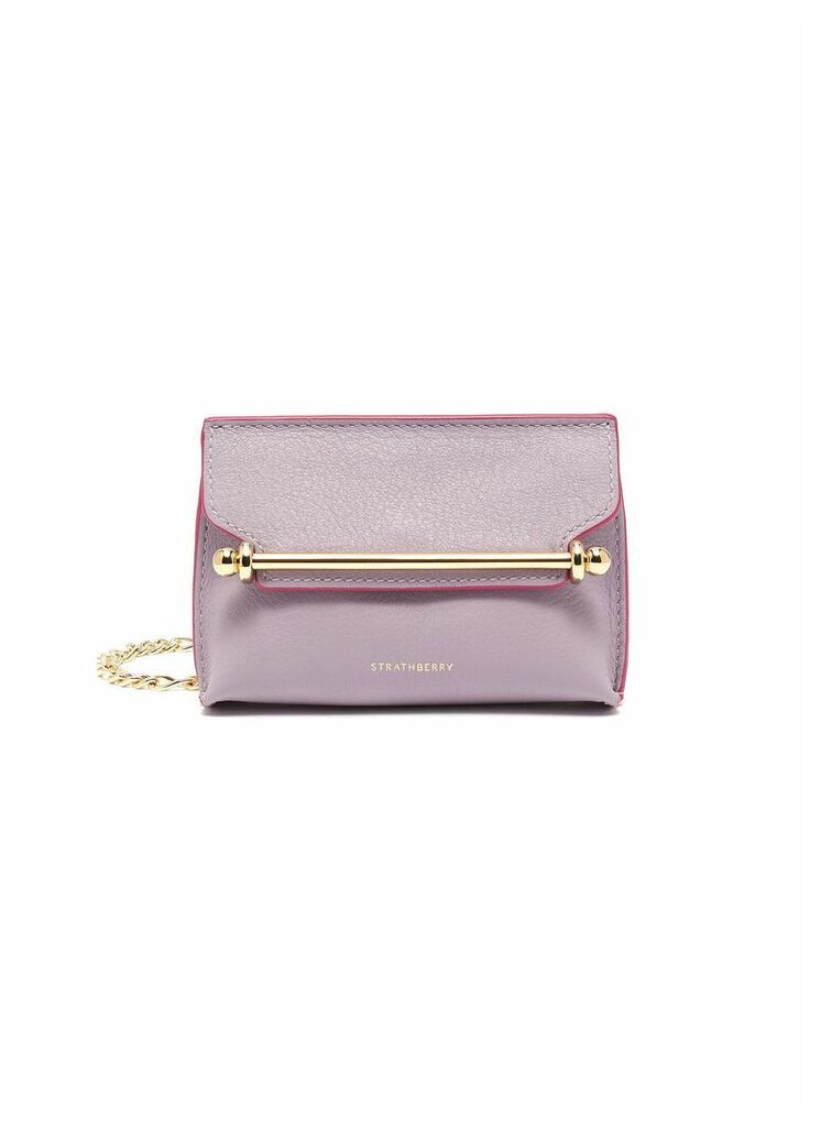 'STYLIST' LEATHER chain micro pouch