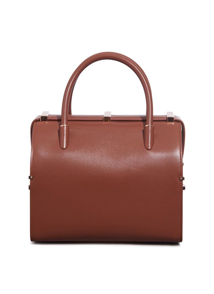 'SABI' Rose Gold Detail Leather Doctor Bag