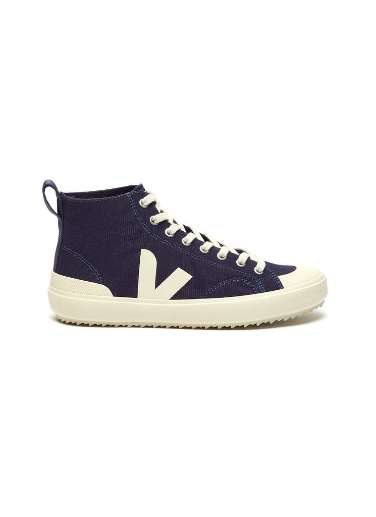 Nova' Logo Print High Top Canvas Sneakers