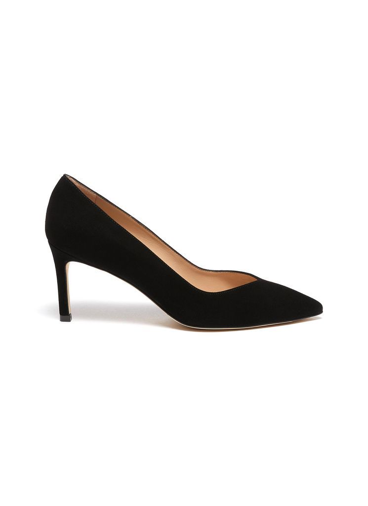 Anny' Sweetheart Vamp Suede Pumps