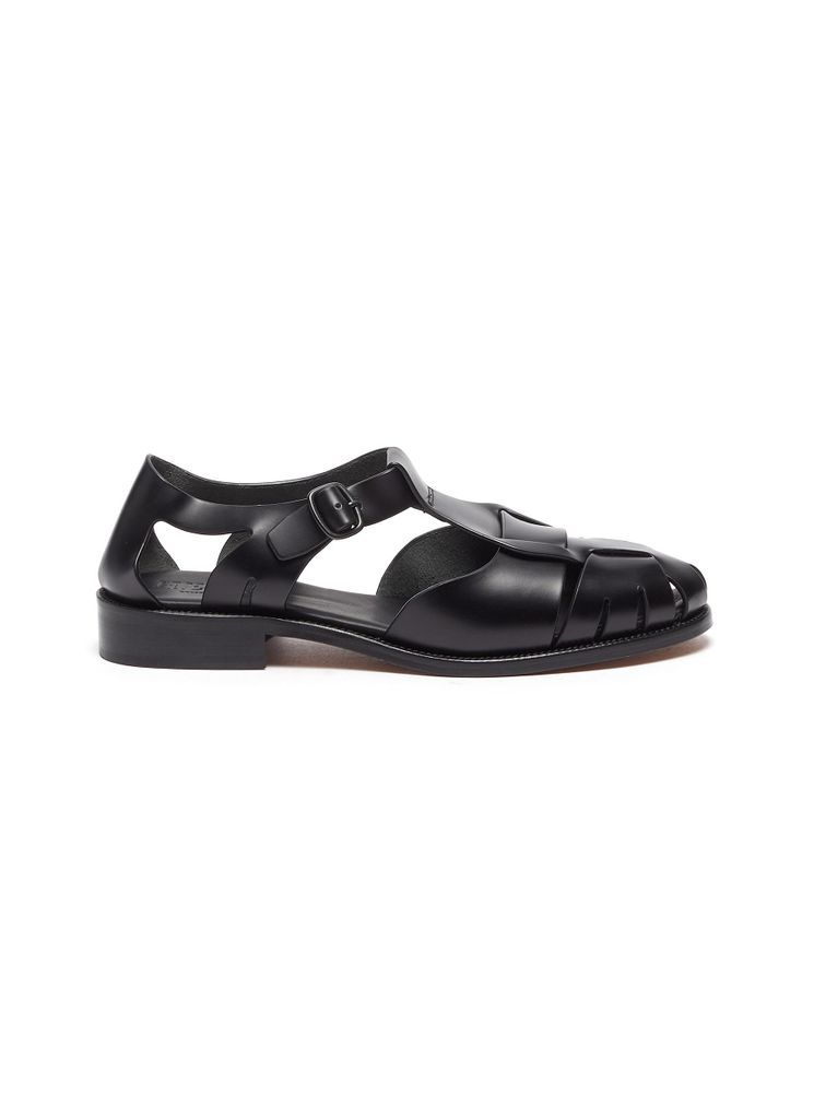 Pesca' Cut-out Leather Sandals