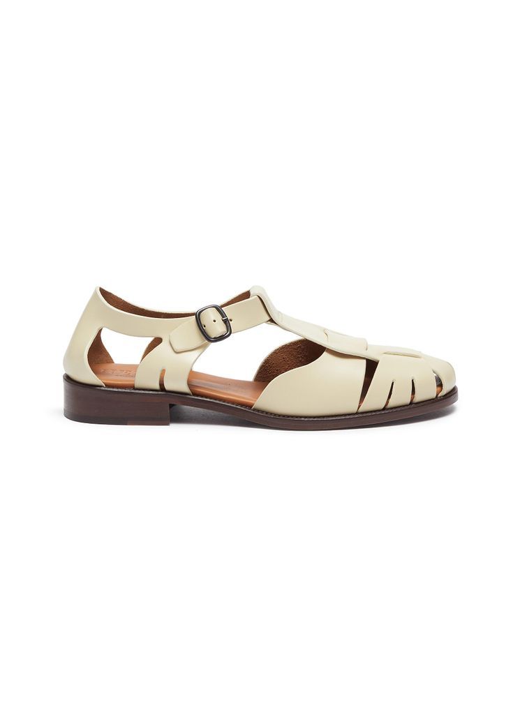 Pesca' Cut-out Leather Sandals