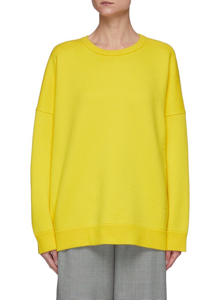 Anagram Appliqued Cashmere Knit Sweater