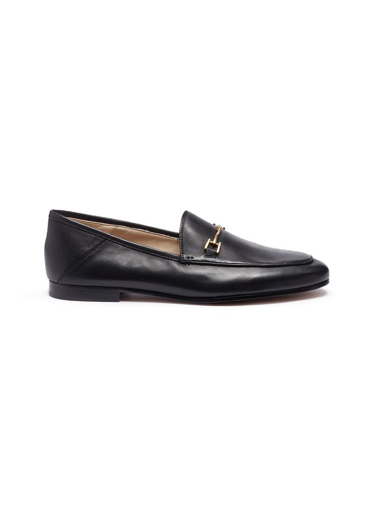 'Loraine' horsebit leather step-in loafer