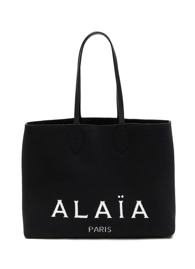 LOGO INTARSIA SMALL KNIT TOTE BAG