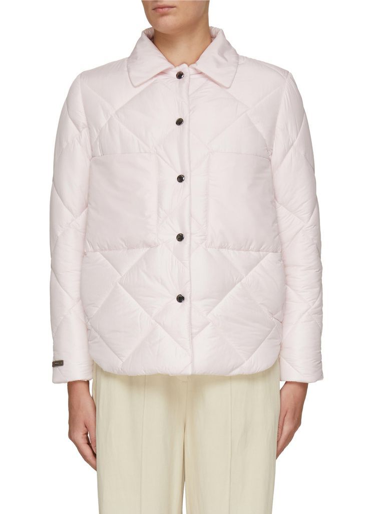 Snap Button Quilted Shirt Jacket
