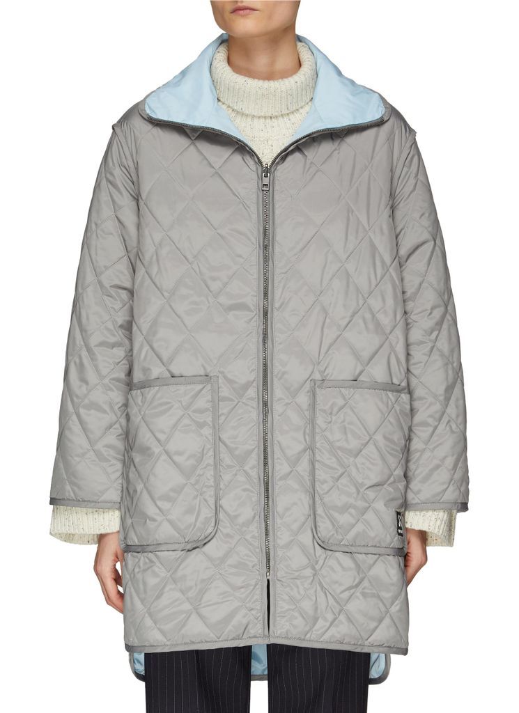 OVERSIZED POCKETS REVERSIBLE QUILTED COAT