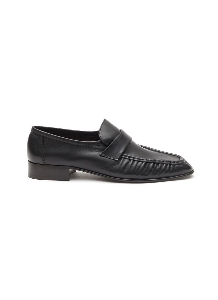 Almond Toe Calfskin Leather Loafers