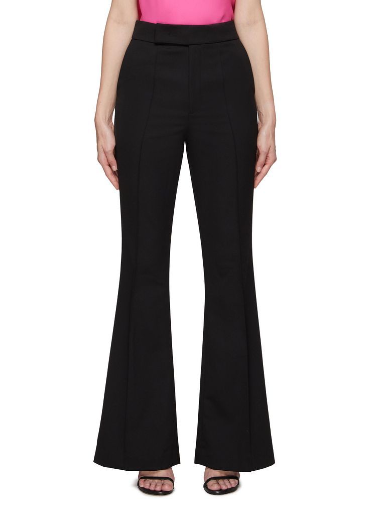 FLAT FRONT HIGH RISE FLARED PANTS