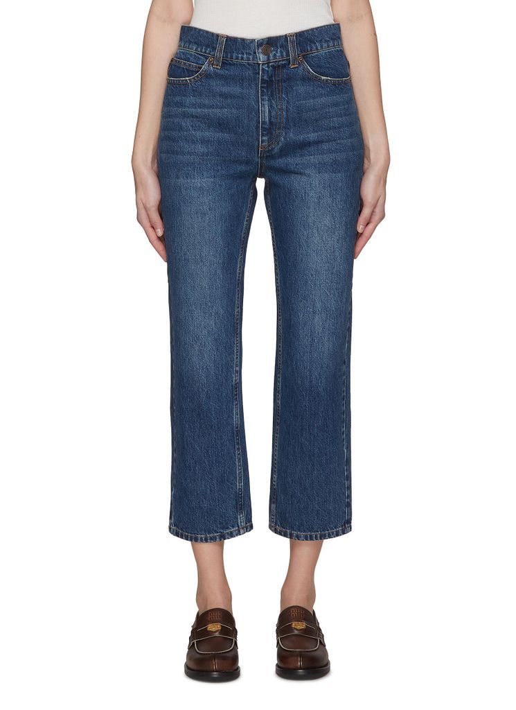 HIGH RISE CROPPED LEG JEANS