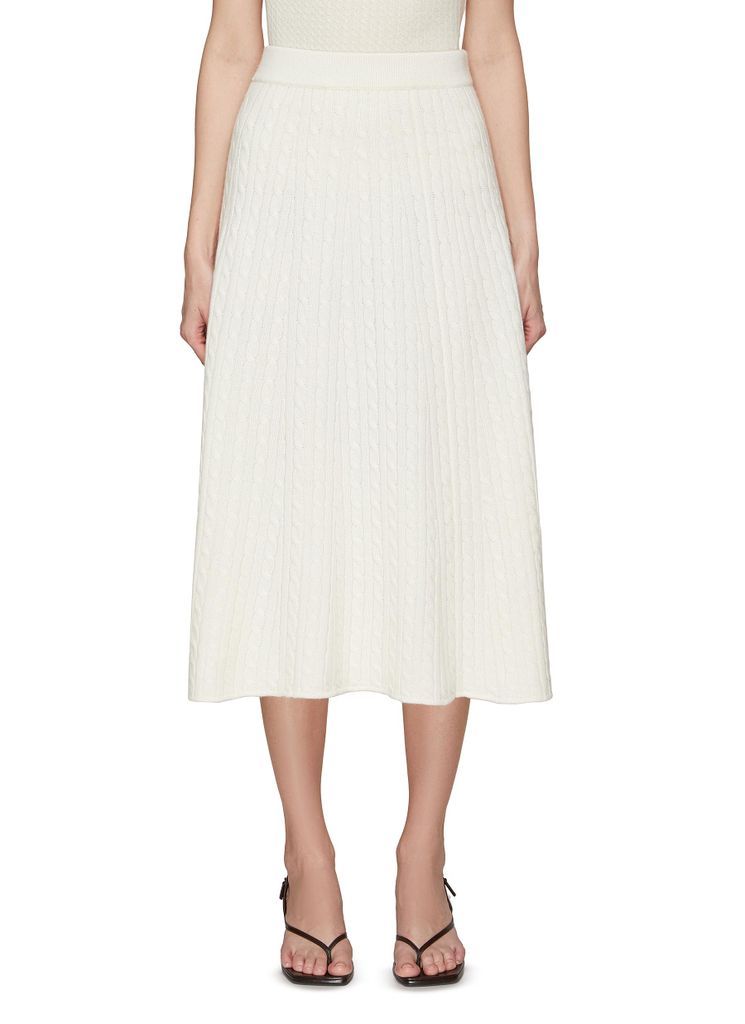 CABLE KNIT MIDI SKIRT