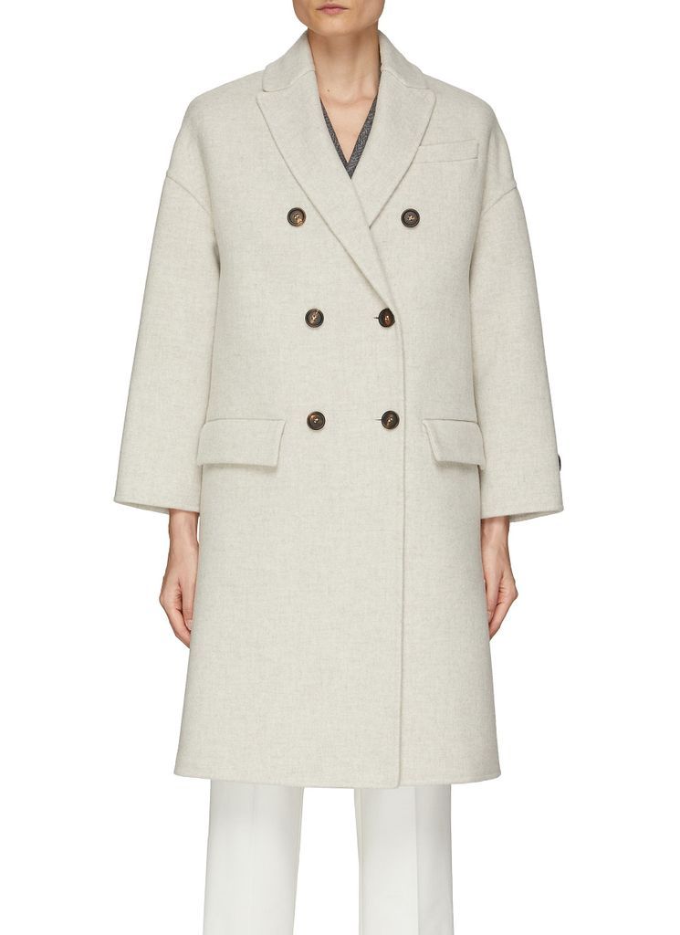 Cashmere Boxy Double Breasted Coat