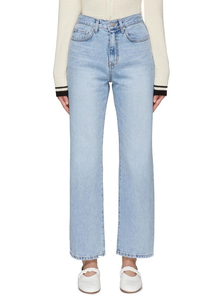 Light Washed Straight Leg Jeans