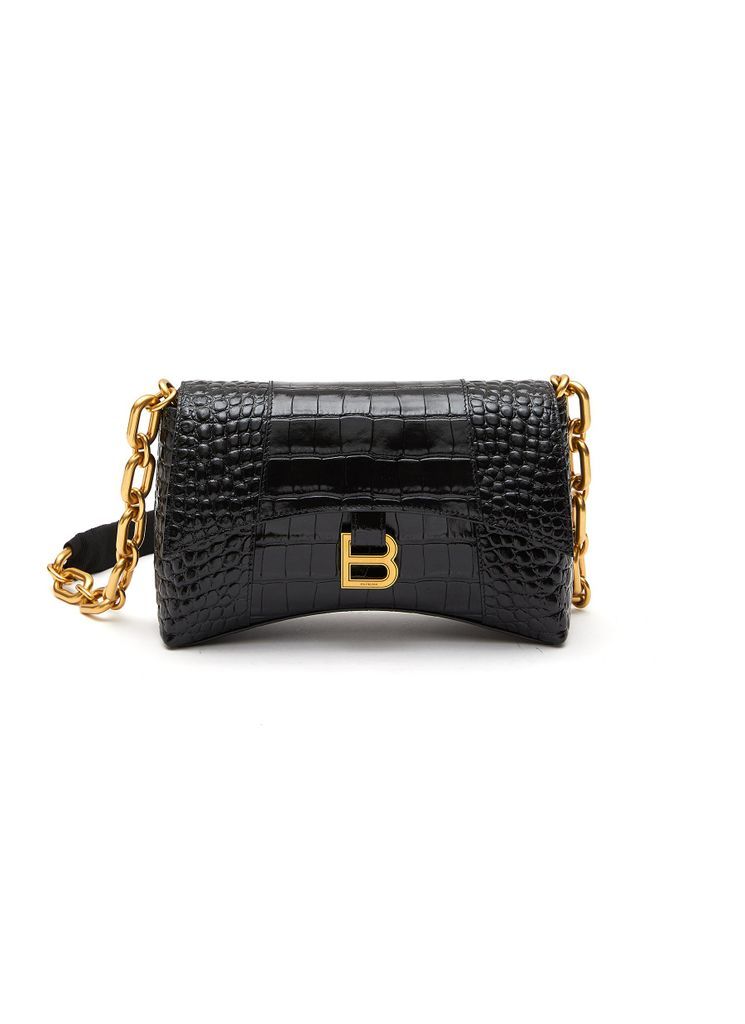 ‘Downtown XS' croc-embossed leather shoulder bag