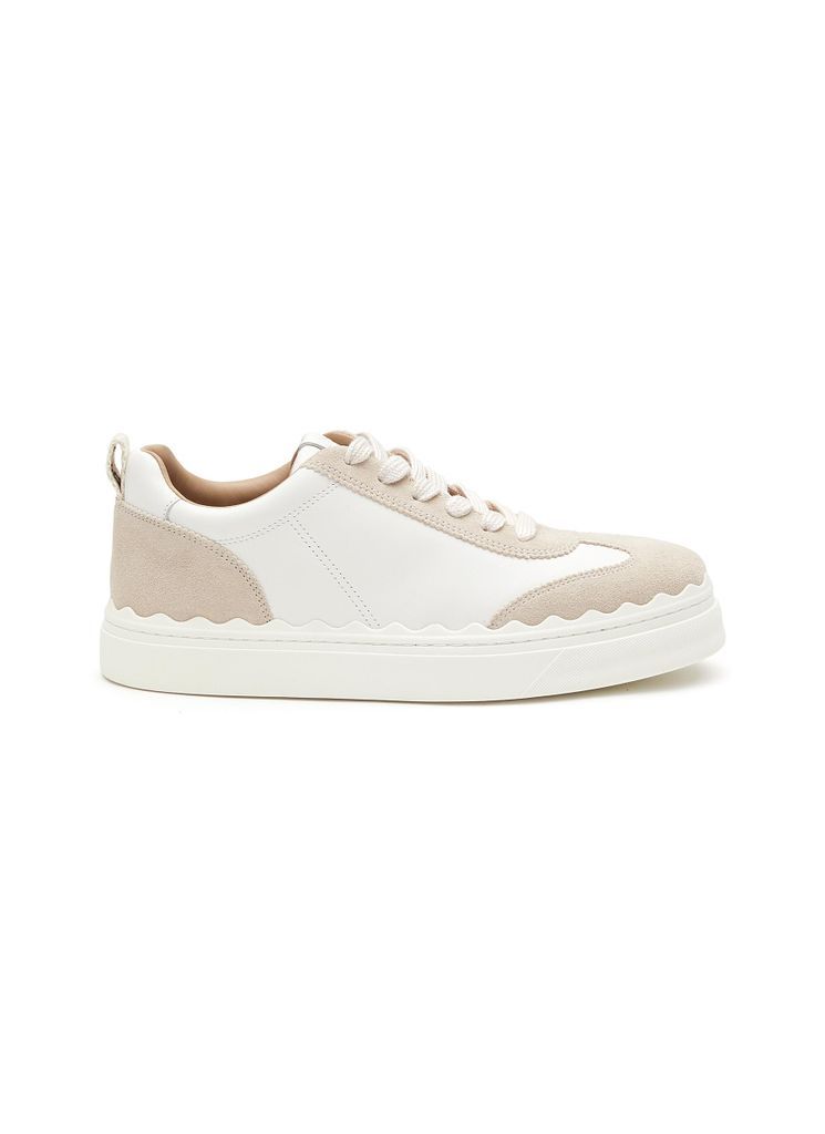 ‘LAUREN' LOW TOP LACE UP SUEDE LEATHER SNEAKERS