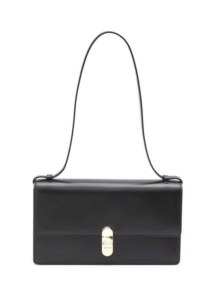 ‘Clea' Calfskin Leather Flapped Shoulder Bag