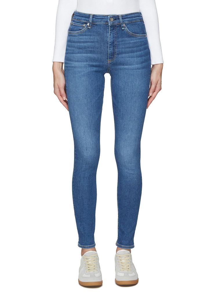 ‘NINA' HIGH RISE MEDIUM WASH SKINNY JEANS