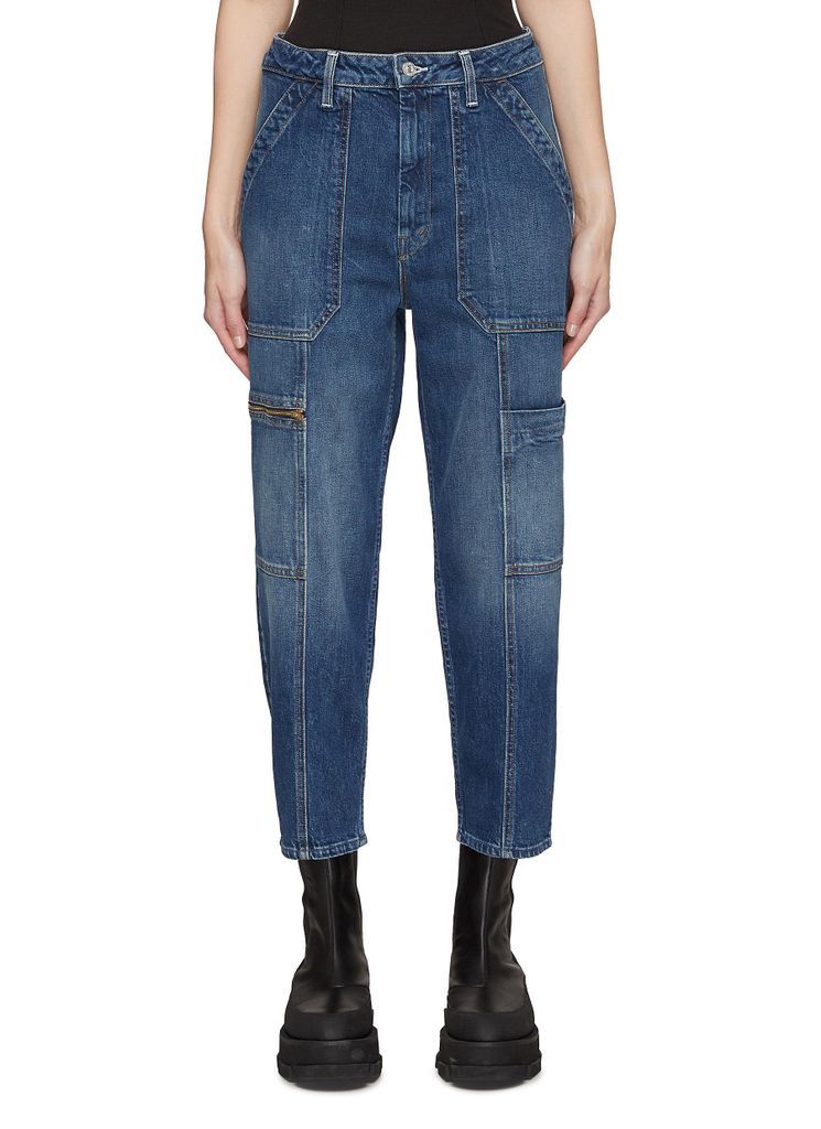 ‘THE PRIVATE' FRAYED HEM BOOTCUT JEANS