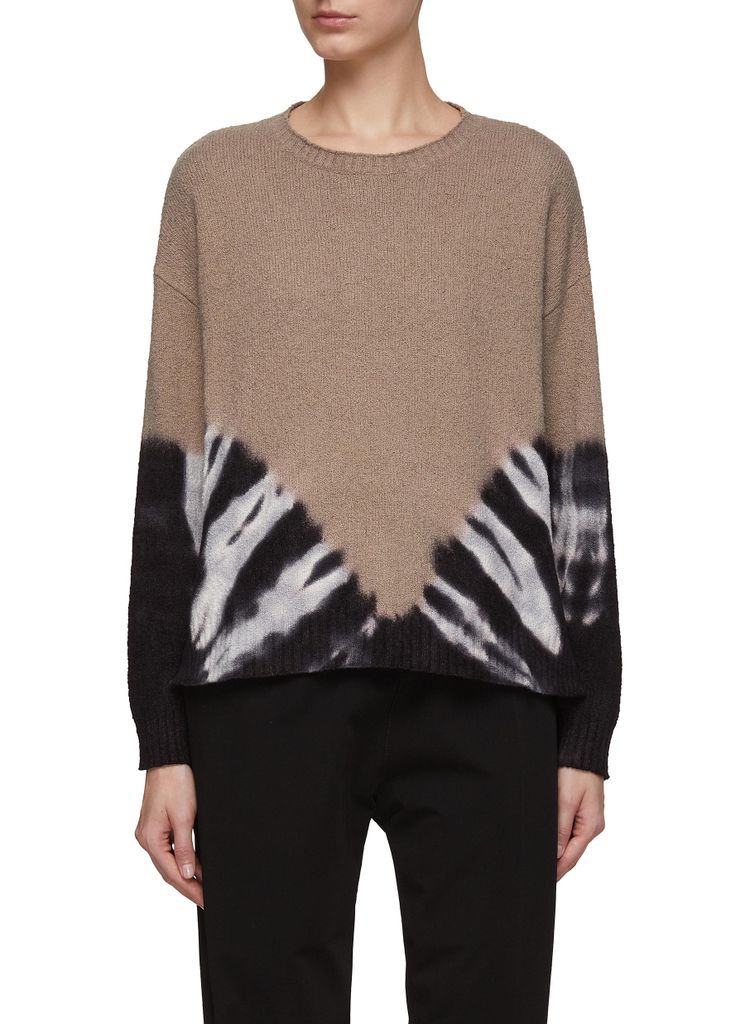 ‘Lilith' Tie Dye Effect Cotton Blend Knit Sweater