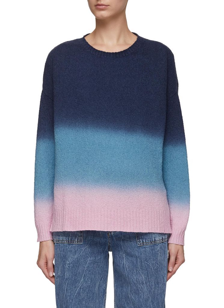‘Lilith' Sunset Colourblock Cotton Blend Knit Sweater