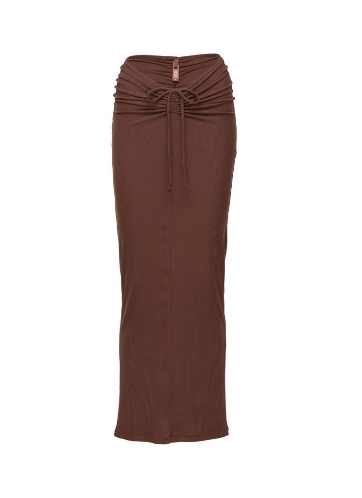 ‘SOFT LOUNGE' RUCHED LONG SKIRT